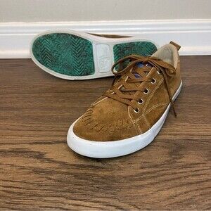 Reba Collection by Justin Boots Oakie Brown Suede Women Shoes Moccasin Western